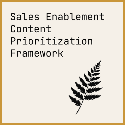 Sales Enablement Content Prioritization Framework