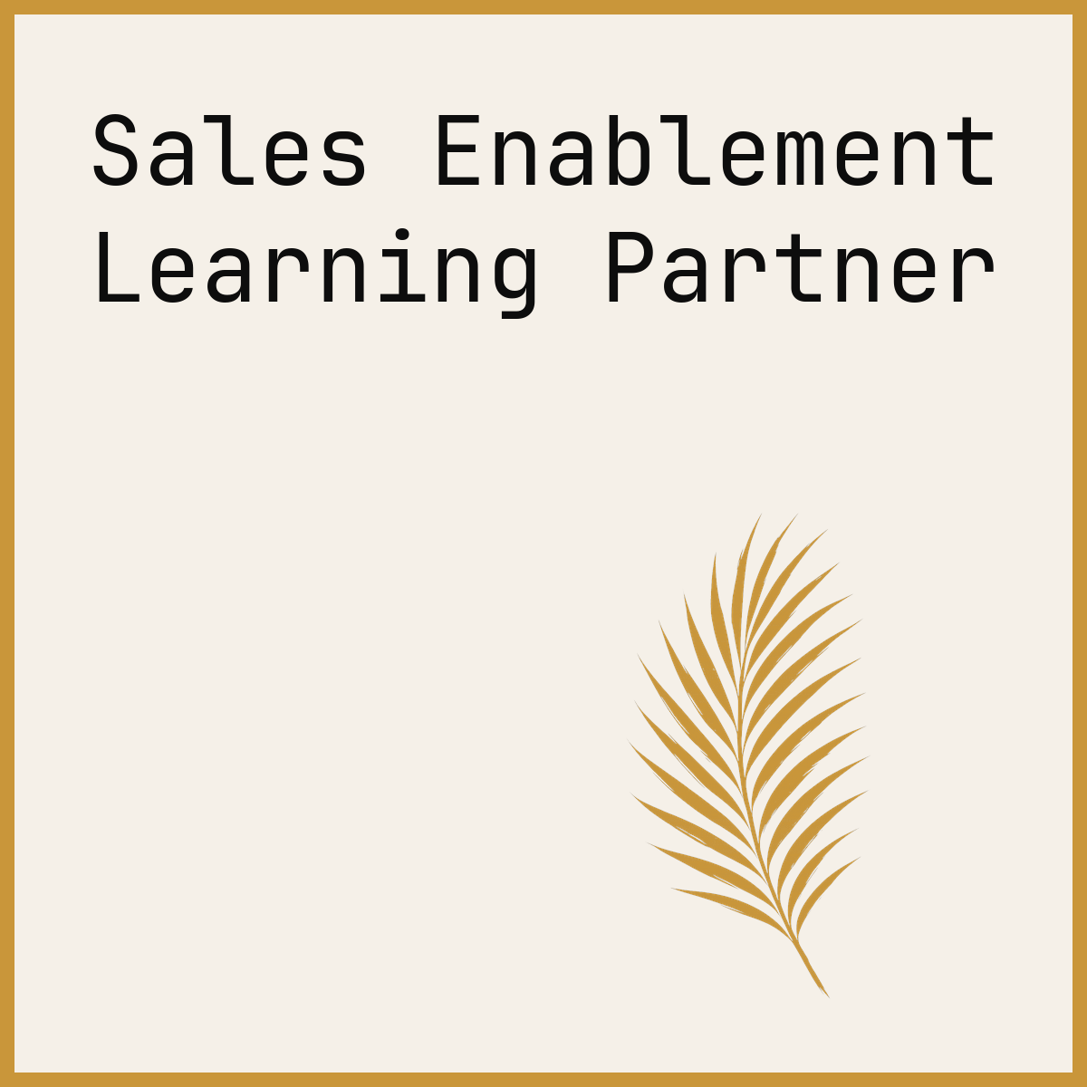 Sales Enablement Learning Partner
