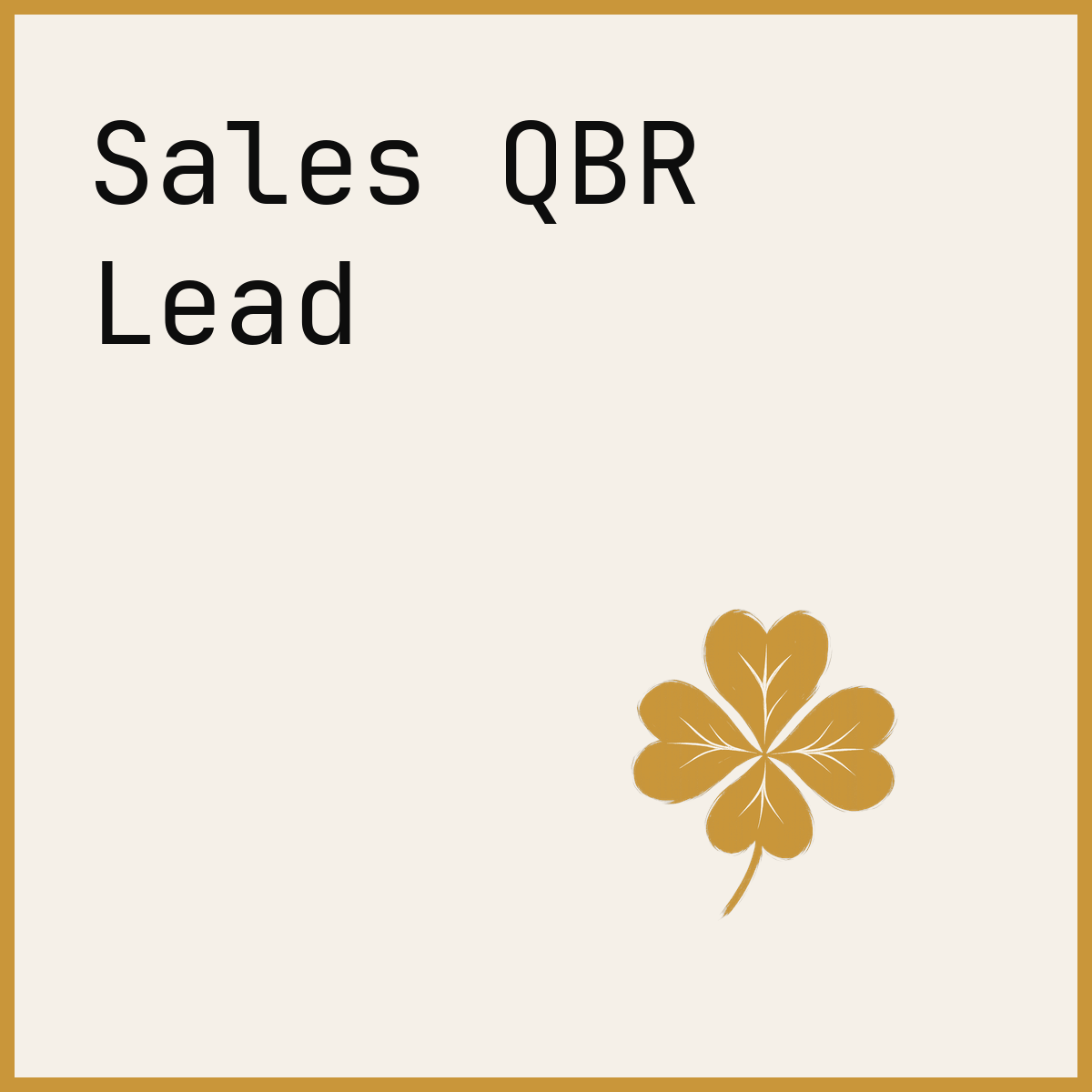 Sales QBR Lead