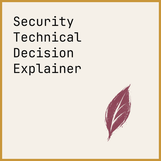 Security Technical Decision Explainer