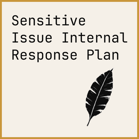 Sensitive Issue Internal Response Plan