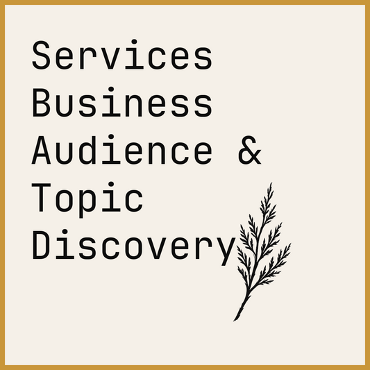 Services Business Audience & Topic Discovery