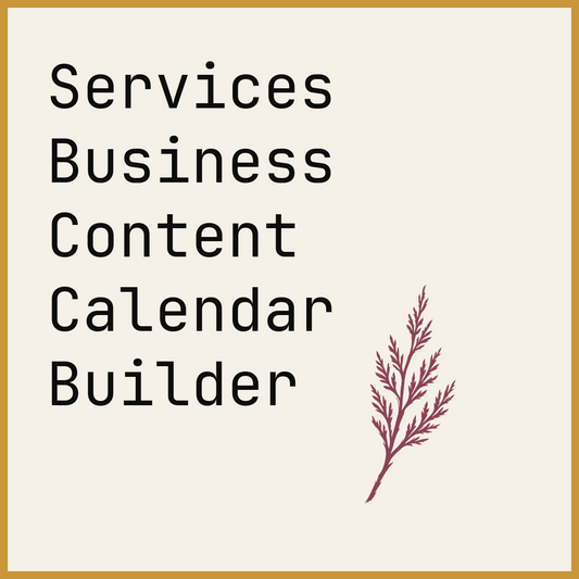 Services Business Content Calendar Builder