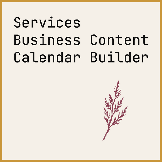 Services Business Content Calendar Builder