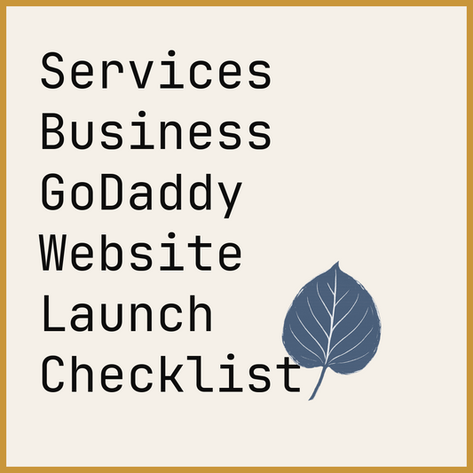 Services Business GoDaddy Website Launch Checklist