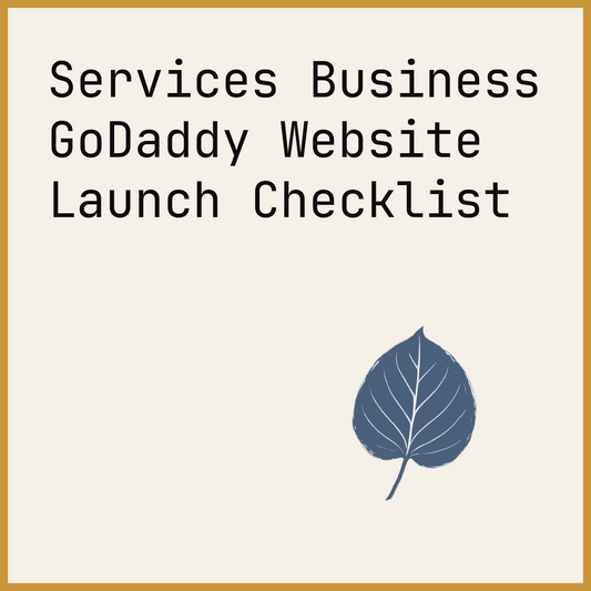 Services Business GoDaddy Website Launch Checklist