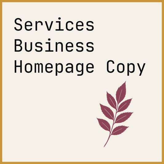 Services Business Homepage Copy