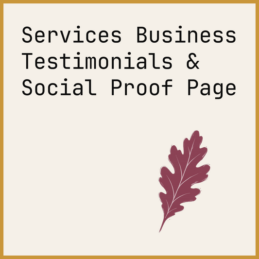 Services Business Testimonials & Social Proof Page