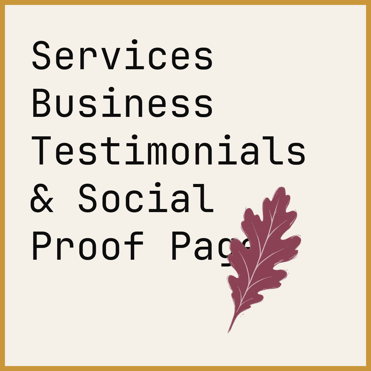 Services Business Testimonials & Social Proof Page