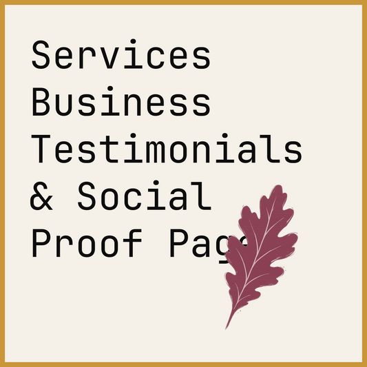 Services Business Testimonials & Social Proof Page