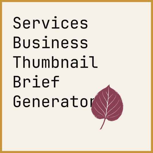 Services Business Thumbnail Brief Generator