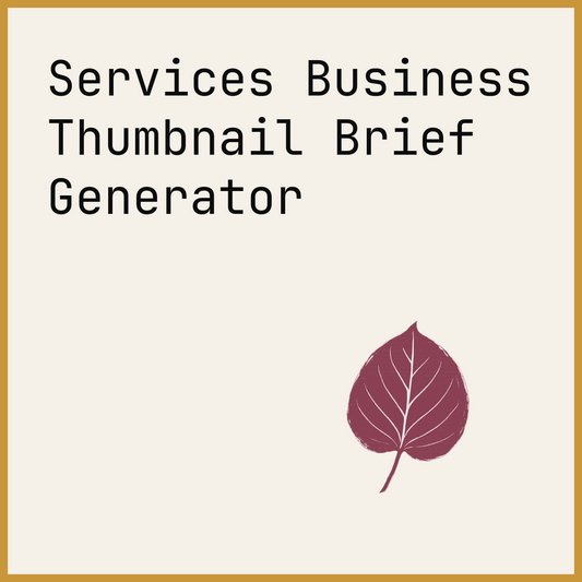 Services Business Thumbnail Brief Generator