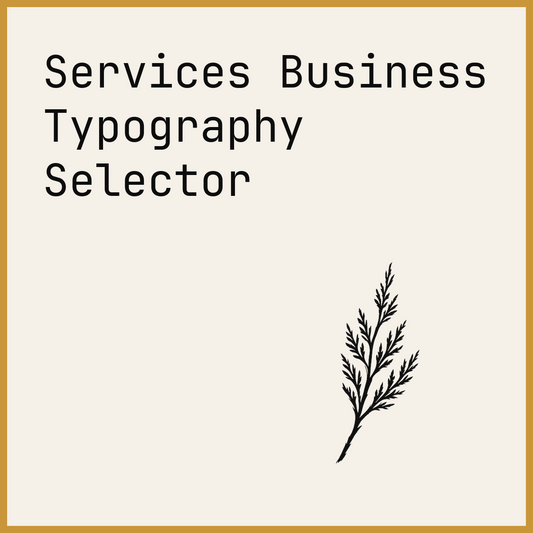 Services Business Typography Selector