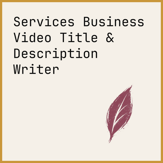 Services Business Video Title & Description Writer