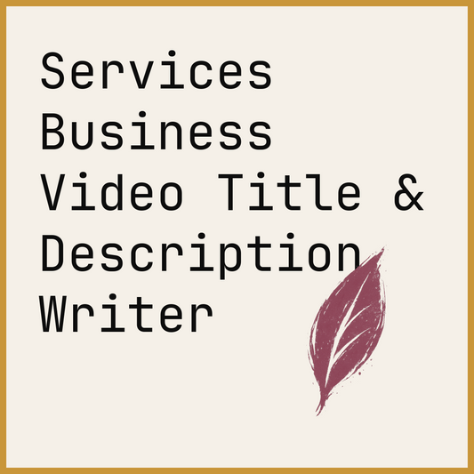 Services Business Video Title & Description Writer