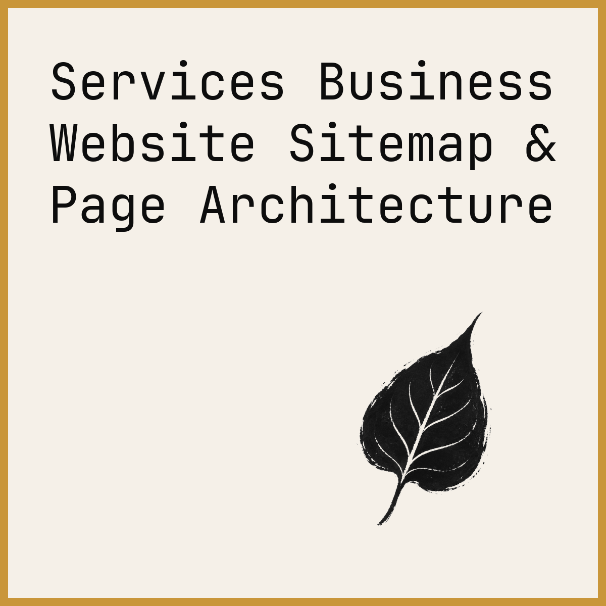 Services Business Website Sitemap & Page Architecture