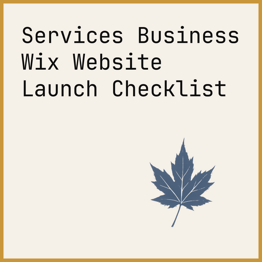 Services Business Wix Website Launch Checklist