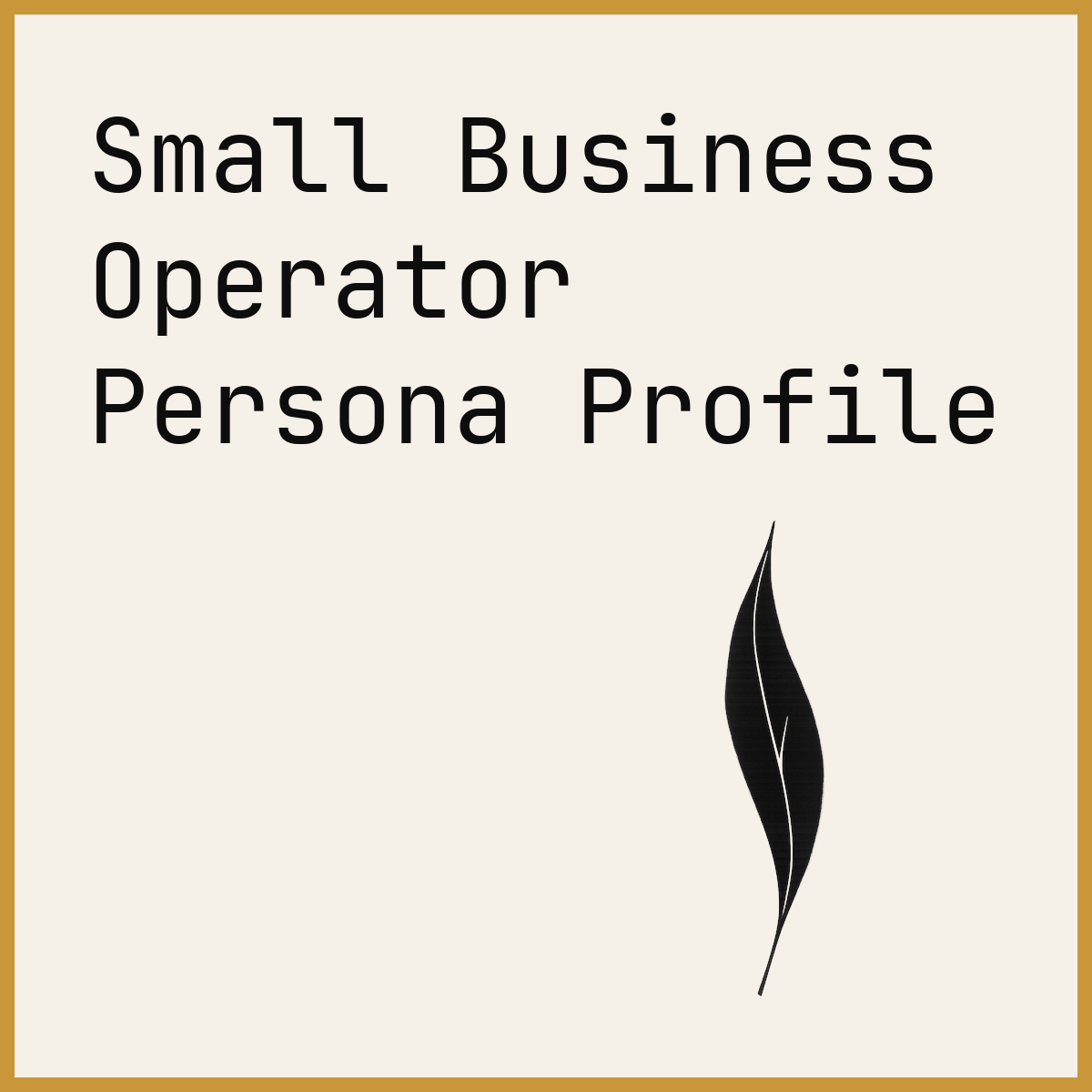 Small Business Operator Persona Profile