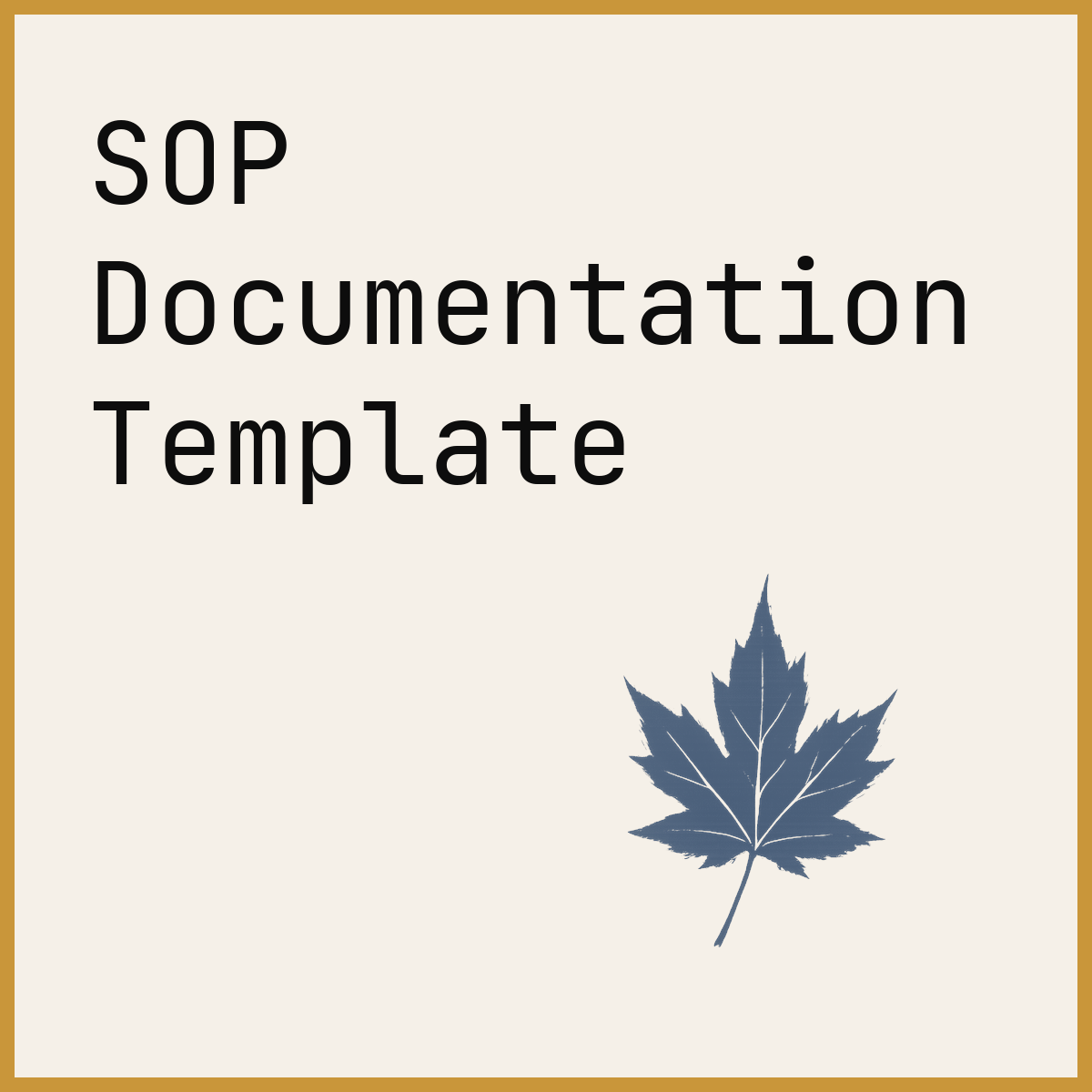 SOP Documentation Template