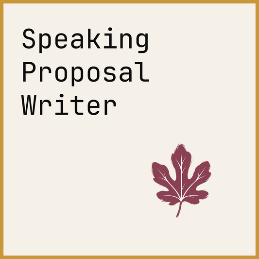 Speaking Proposal Writer