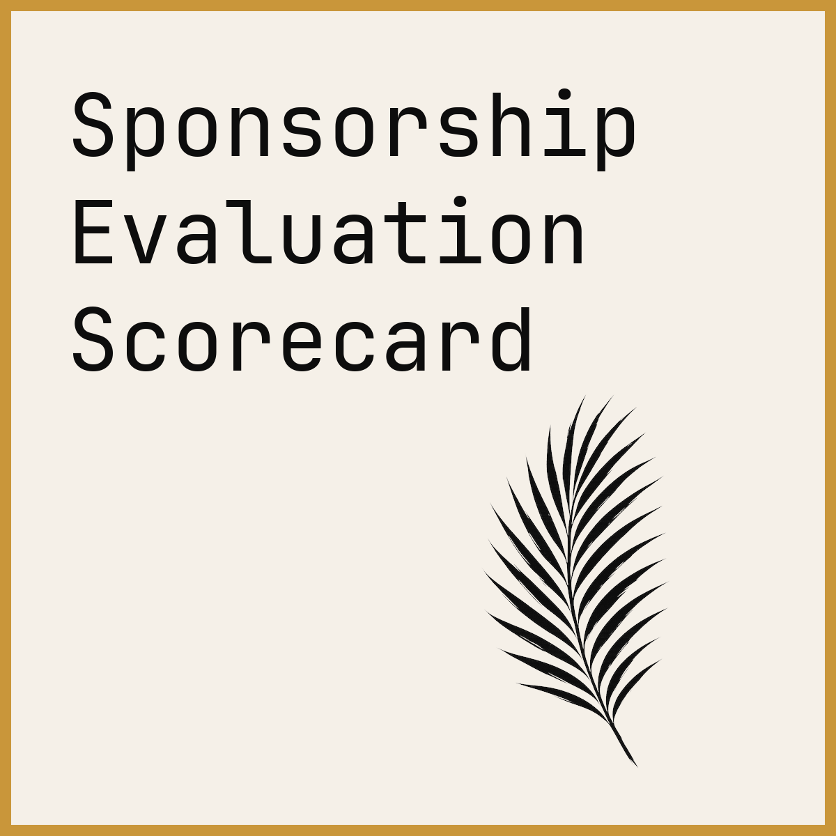Sponsorship Evaluation Scorecard