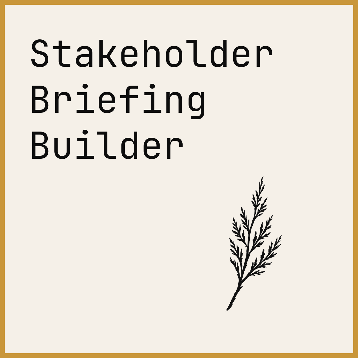 Stakeholder Briefing Builder