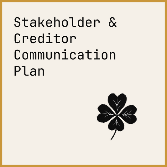Stakeholder & Creditor Communication Plan