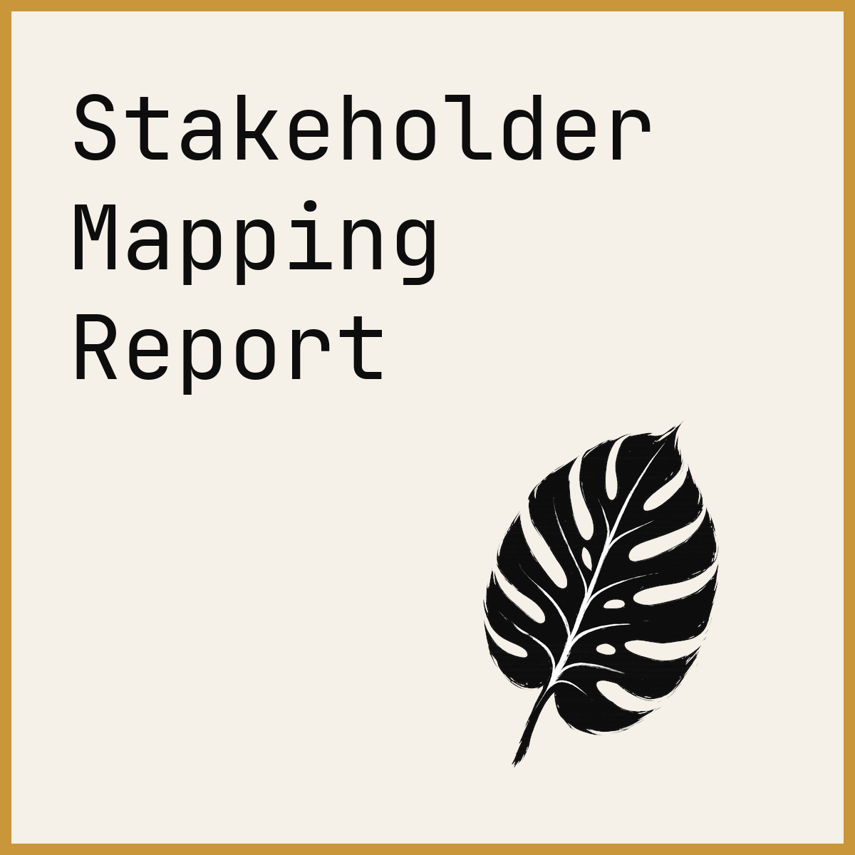 Stakeholder Mapping Report