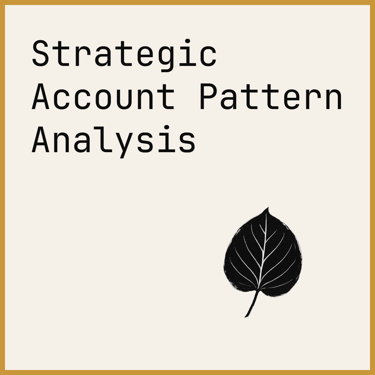 Strategic Account Pattern Analysis