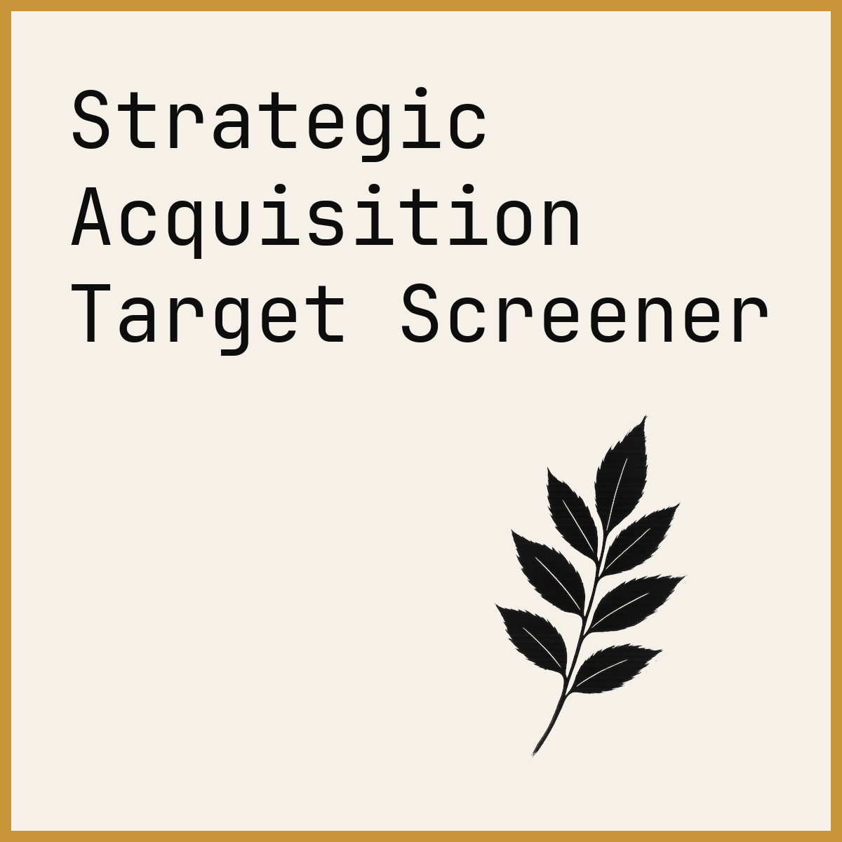 Strategic Acquisition Target Screener