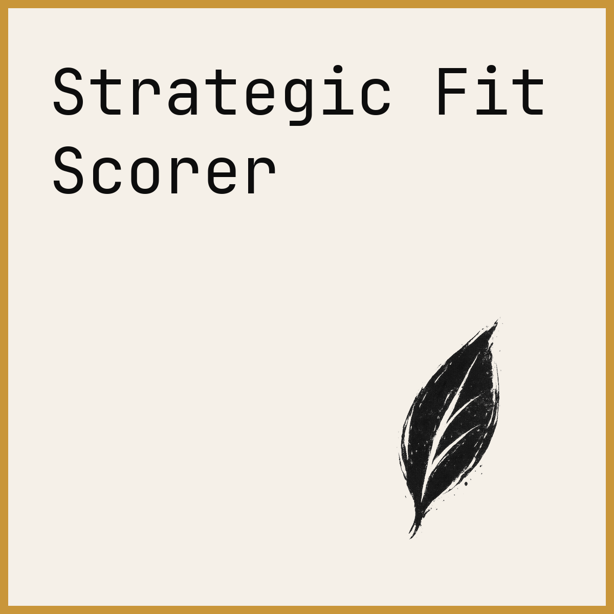 Strategic Fit Scorer
