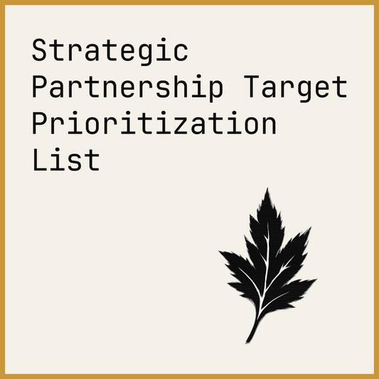 Strategic Partnership Target Prioritization List
