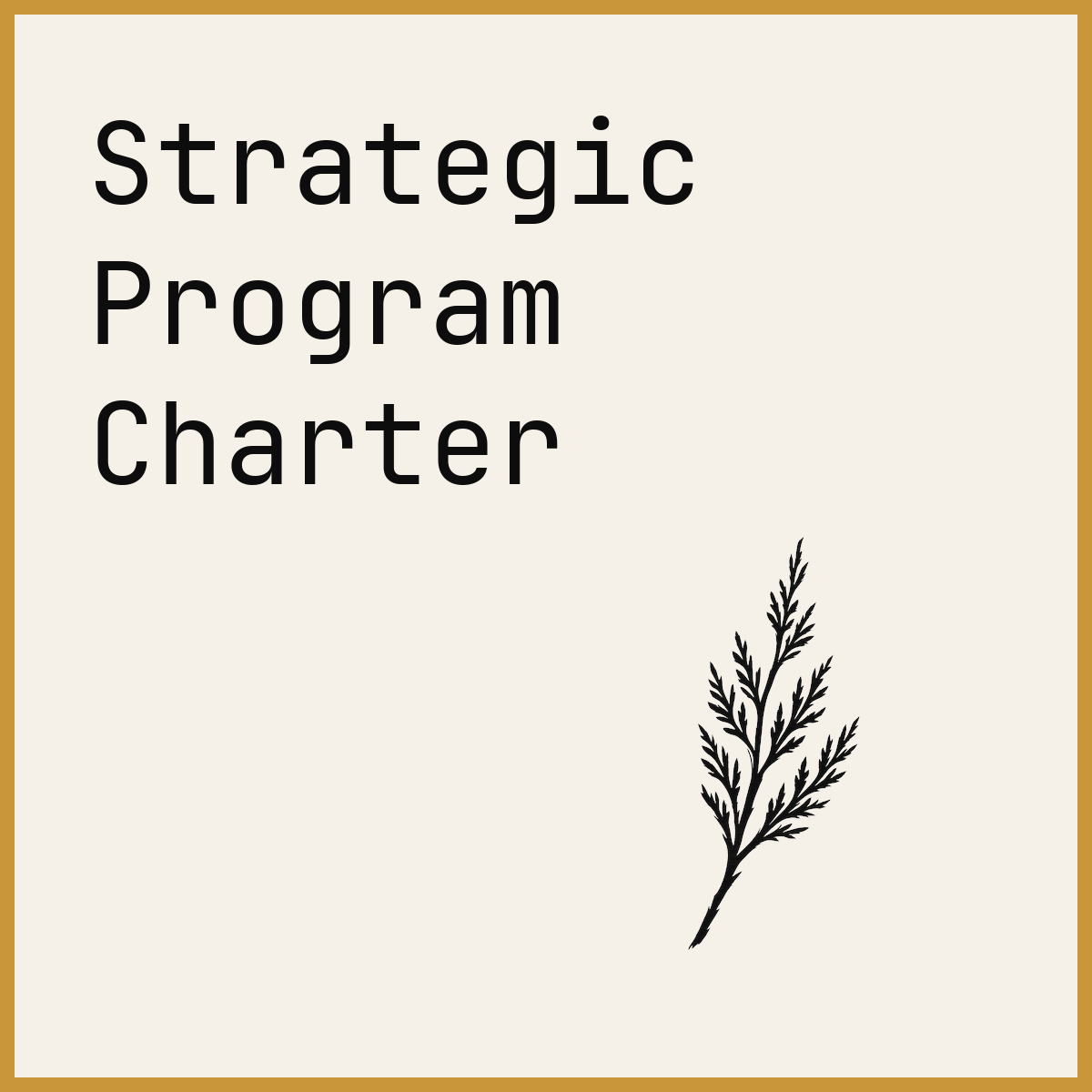 Strategic Program Charter
