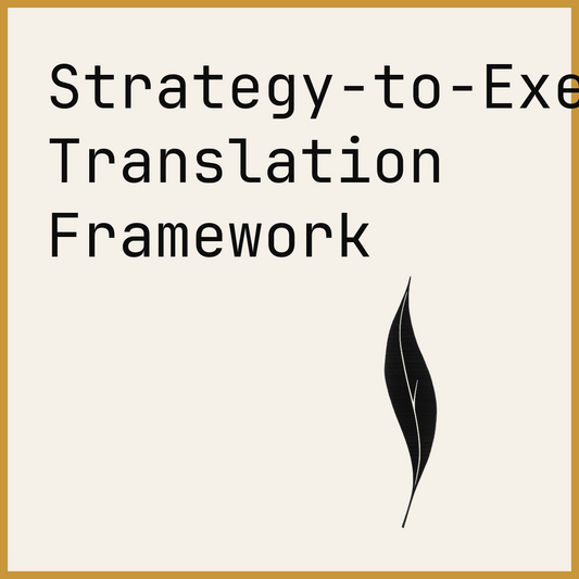 Strategy-to-Execution Translation Framework