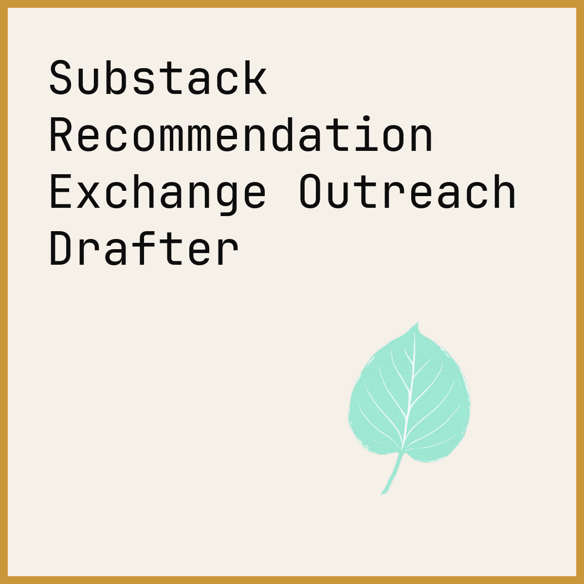Substack Recommendation Exchange Outreach Drafter