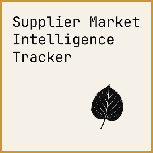 Supplier Market Intelligence Tracker