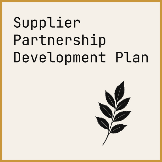 Supplier Partnership Development Plan