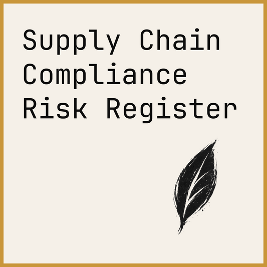Supply Chain Compliance Risk Register