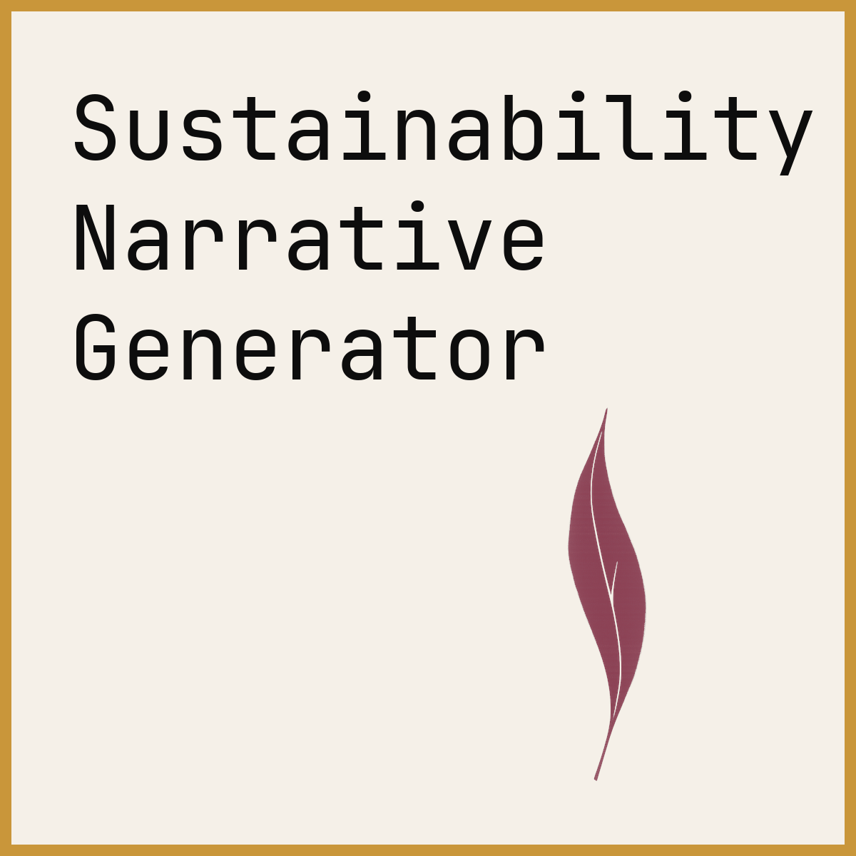 Sustainability Narrative Generator