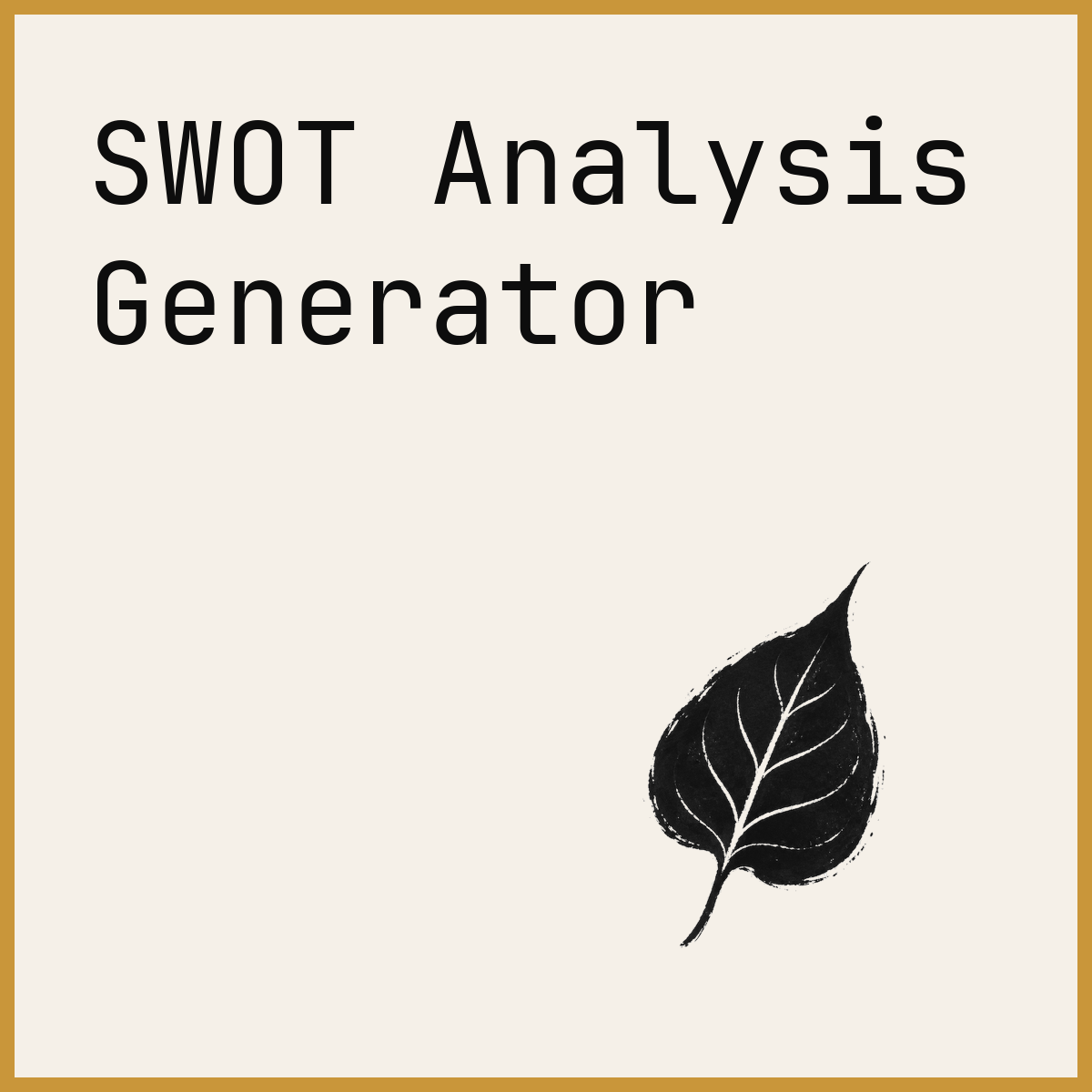SWOT Analysis Generator