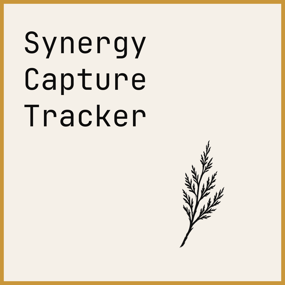 Synergy Capture Tracker