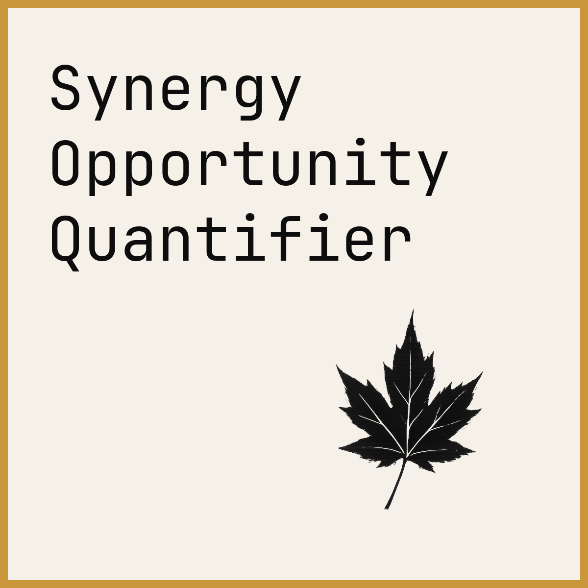 Synergy Opportunity Quantifier