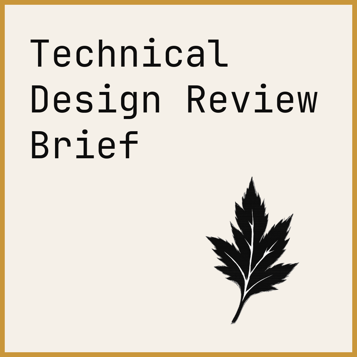 Technical Design Review Brief