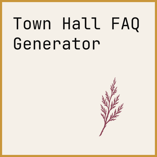 Town Hall FAQ Generator