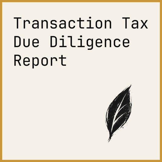 Transaction Tax Due Diligence Report