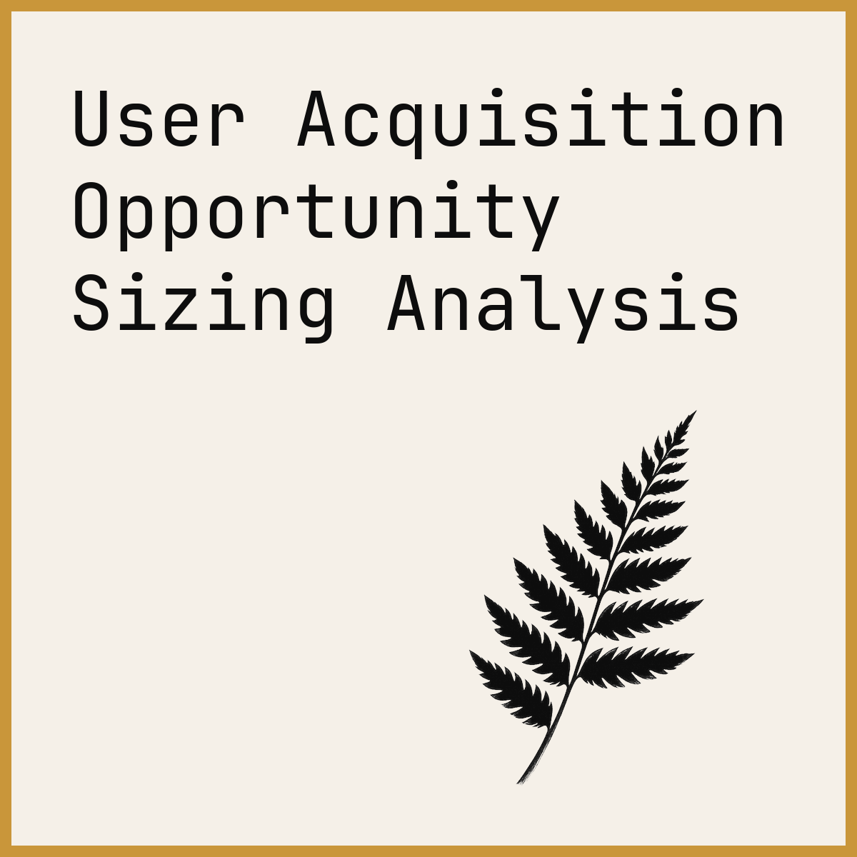 User Acquisition Opportunity Sizing Analysis