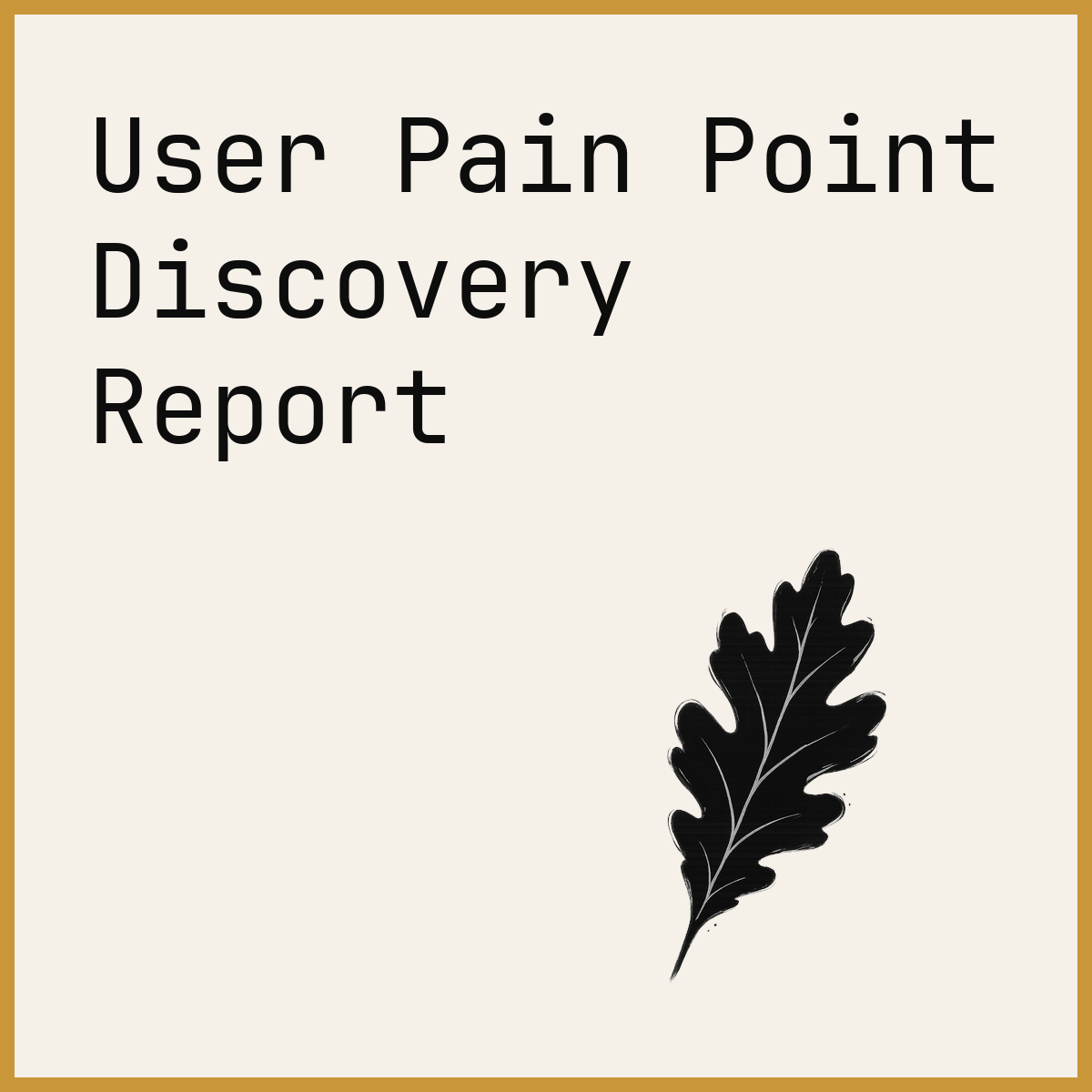 User Pain Point Discovery Report