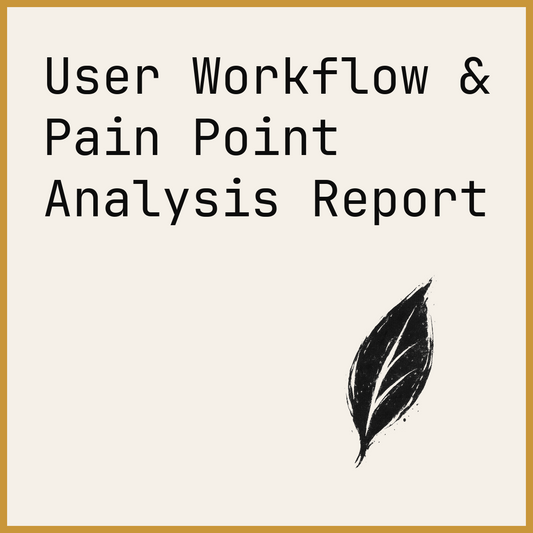 User Workflow & Pain Point Analysis Report