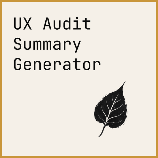 UX Audit Summary Generator