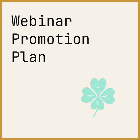 Webinar Promotion Plan